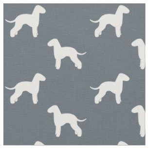 Tissu Motif des silhouettes de la race de chiens de Bedl