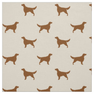 Tissu Motif des silhouettes de Setter Race de chien