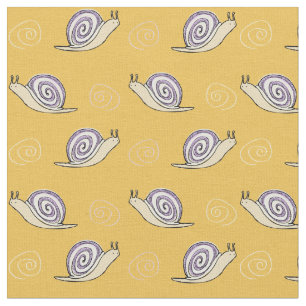 Tissu Motif d'escargots et de torrents illustrés