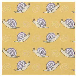 Tissu Motif d'escargots et de torrents illustrés