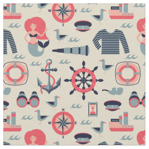 Tissu Motif d'espèce marine