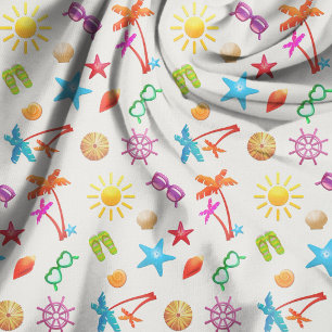 Tissu Motif d'été Amusement au soleil