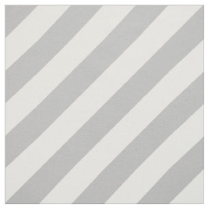 Tissu Motif diagonal gris et blanc de rayures