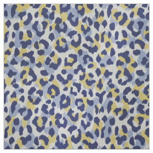 Tissu motif d'impression de guépard bleu chic et color