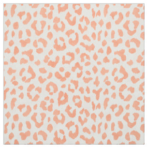 Tissu motif d'impression de guépard orange de pêche ch