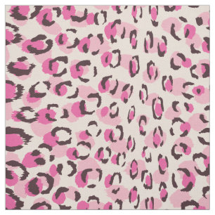 Tissu motif d'impression de guépard rose chic moderne