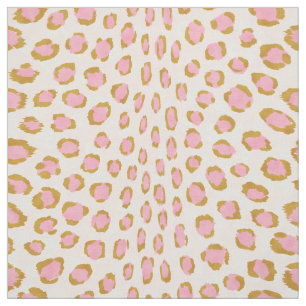 Tissu motif d'impression de guépard rose et d'or chic