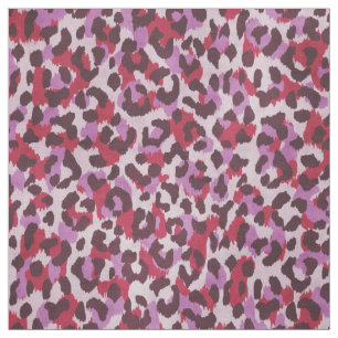 Tissu motif d'impression de guépard rouge violet chic