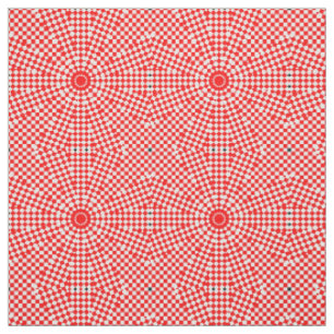 Tissu Motif d'impression géométrique étoile blanche roug