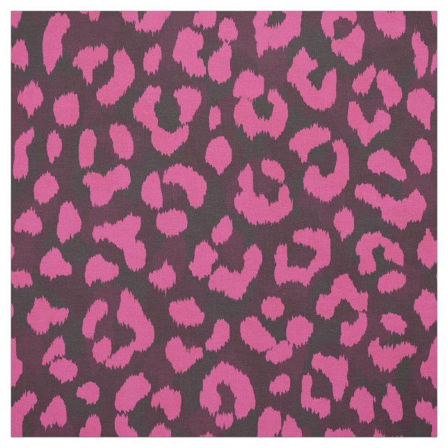 Tissu Motif d'impression moderne chic girly rose guépard (Échantillon)