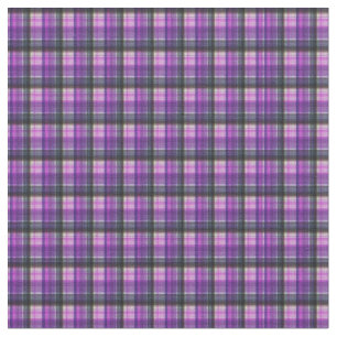 Tissu Motif d'impression Tartan Violet,