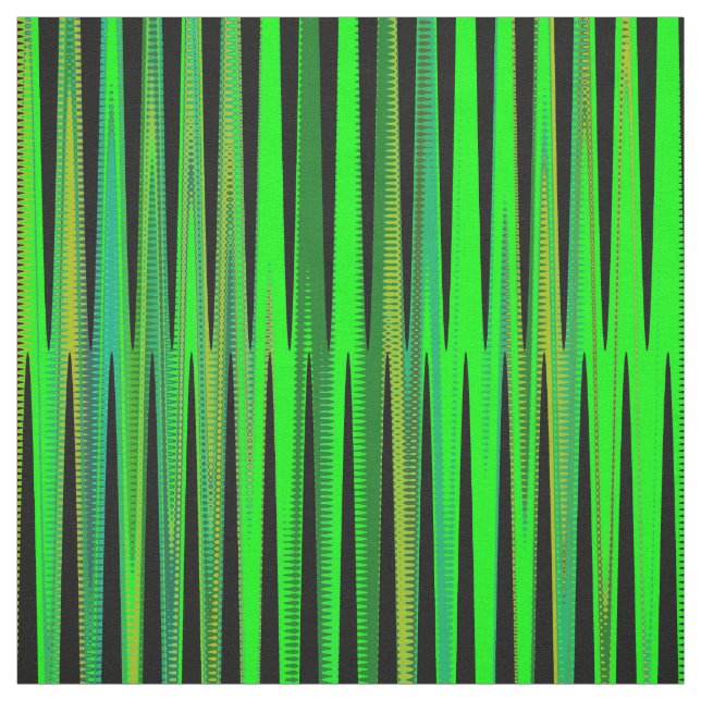 Tissu Motif d'impression vertical bleu vert jaune (Échantillon)