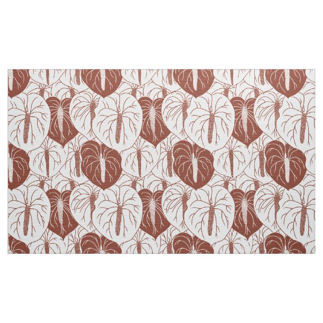 Tissu Motif d'imprimerie hawaïenne moderne anthurium (Yard)