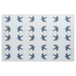 Tissu Motif d'oiseau d'hirondelle de grange de vol