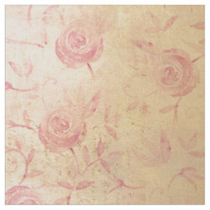 Tissu Motif d'or à rose florale