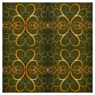 Tissu motif d'or abstrait de remous