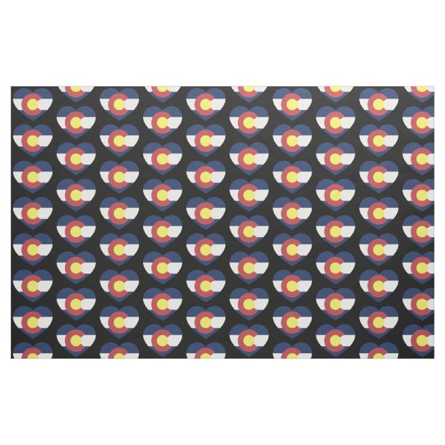 Tissu Motif du Coeur amoureux du drapeau de l'État du Co (Fat Quarter)