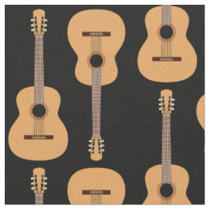 Tissu Motif du groupe de musique de guitare acoustique
