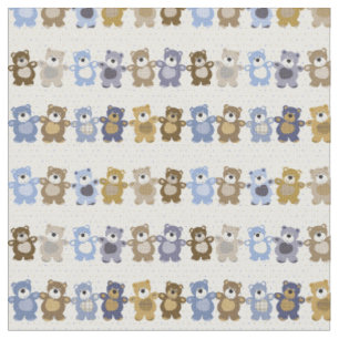 Tissu motif d'un ours de nounours de jouet