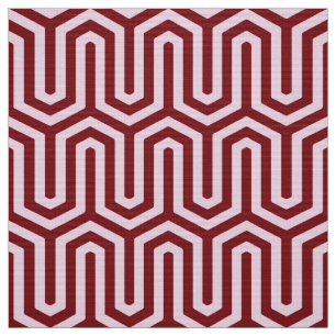 Tissu Motif égyptien de Deco - Bourgogne et rose