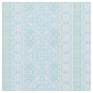 Tissu Motif en carrelage Boho bleu ciel