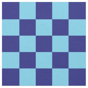 Tissu Motif en damier bleu foncé et bleu clair