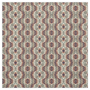 Tissu Motif en mosaïque Beige Brown Olive Green Aztec