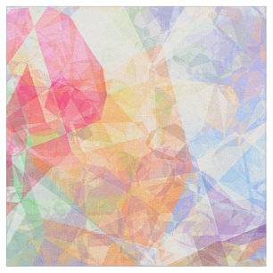 Tissu Motif en mosaïque colorée de l'Cool rétro en polyg