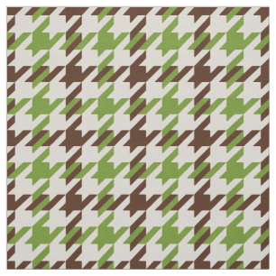 Tissu motif en terre cuite brun et vert rétro