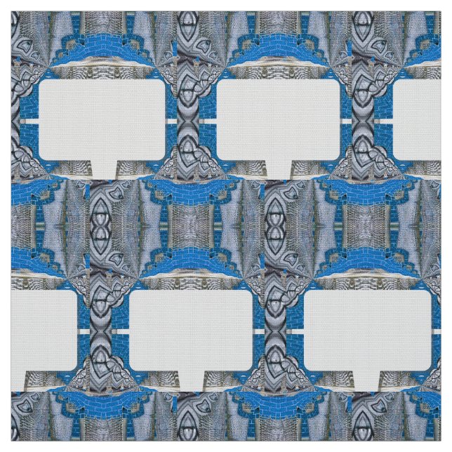 Tissu Motif et texte fractionné psychédélique (Échantillon)