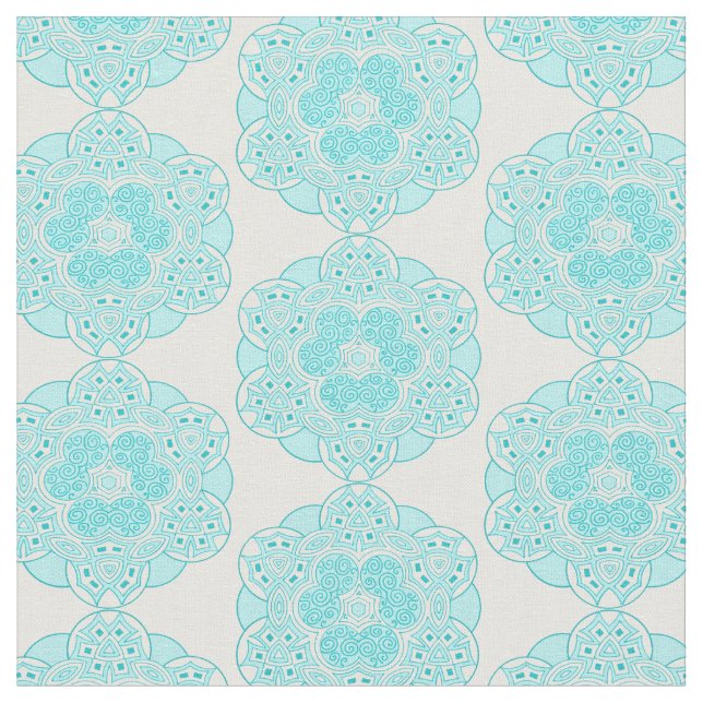 Tissu Motif ethnique 2 de turquoise (Fermer)