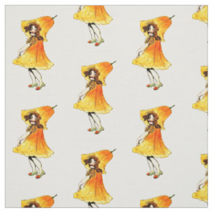 TISSU MOTIF FÉERIQUE FLORAL DE PAVOT DE CALIFORNIE