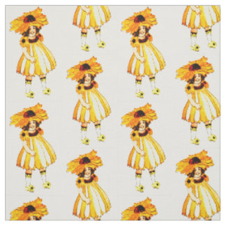 TISSU MOTIF FÉERIQUE FLORAL NOIR-EYED DE SUSAN D'ENFANT