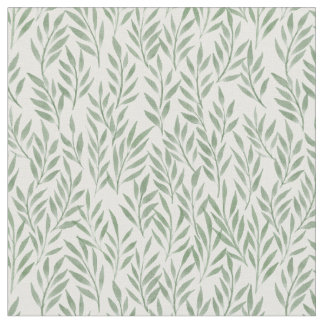 Tissu Motif Feuille aquarelle