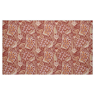 Tissu Motif floral Art Nouveau vintage complexe sauvage