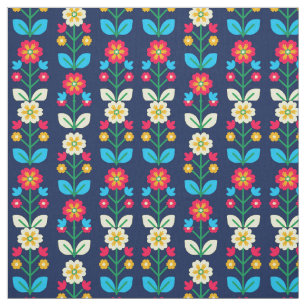 Tissu Motif floral coloré