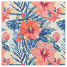 Motif floral d'été tropical avec fleurs d'hibiscus