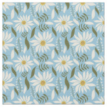 Motif floral pastel marguerite blanche