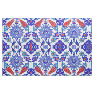 Tissu Motif floral turc fait main antique de tuile de