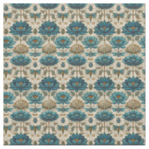 Motif floral vert Toile de Jouy de l'Égypte ancien