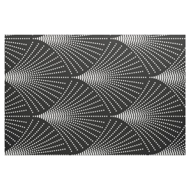 Tissu Motif géométrique Art déco noir et blanc (Fat Quarter)