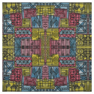 Tissu Motif géométrique Bauhaus moderne excentrique