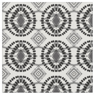 Tissu Motif géométrique de flux noir et blanc