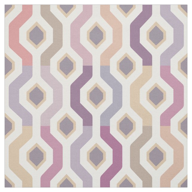 Tissu Motif géométrique de lien de mod de la moitié du (Échantillon)