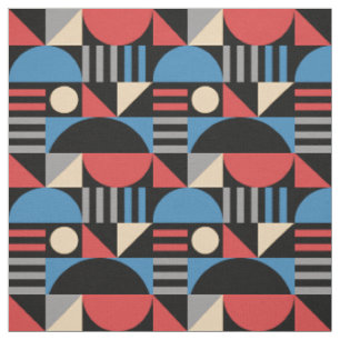 Tissu Motif Géométrique Moderne du Milieu du Siècle