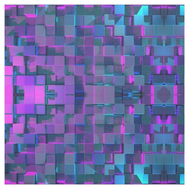 Tissu Motif géométrique multidimensionnel moderne (Échantillon)