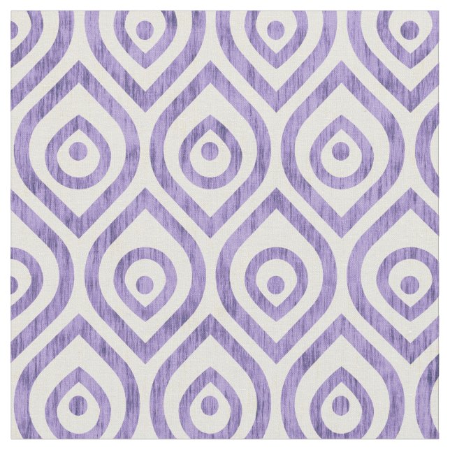 Tissu motif géométrique vintage bleu ogee. (Fermer)