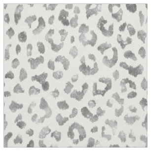 Tissu Motif girly chic d'impression de guépard d'argent