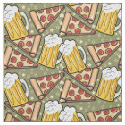 Motif graphique de bière et de pizza