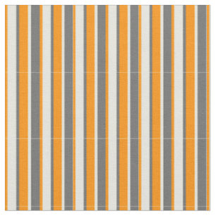 Tissu Motif gris, beige et orange foncé